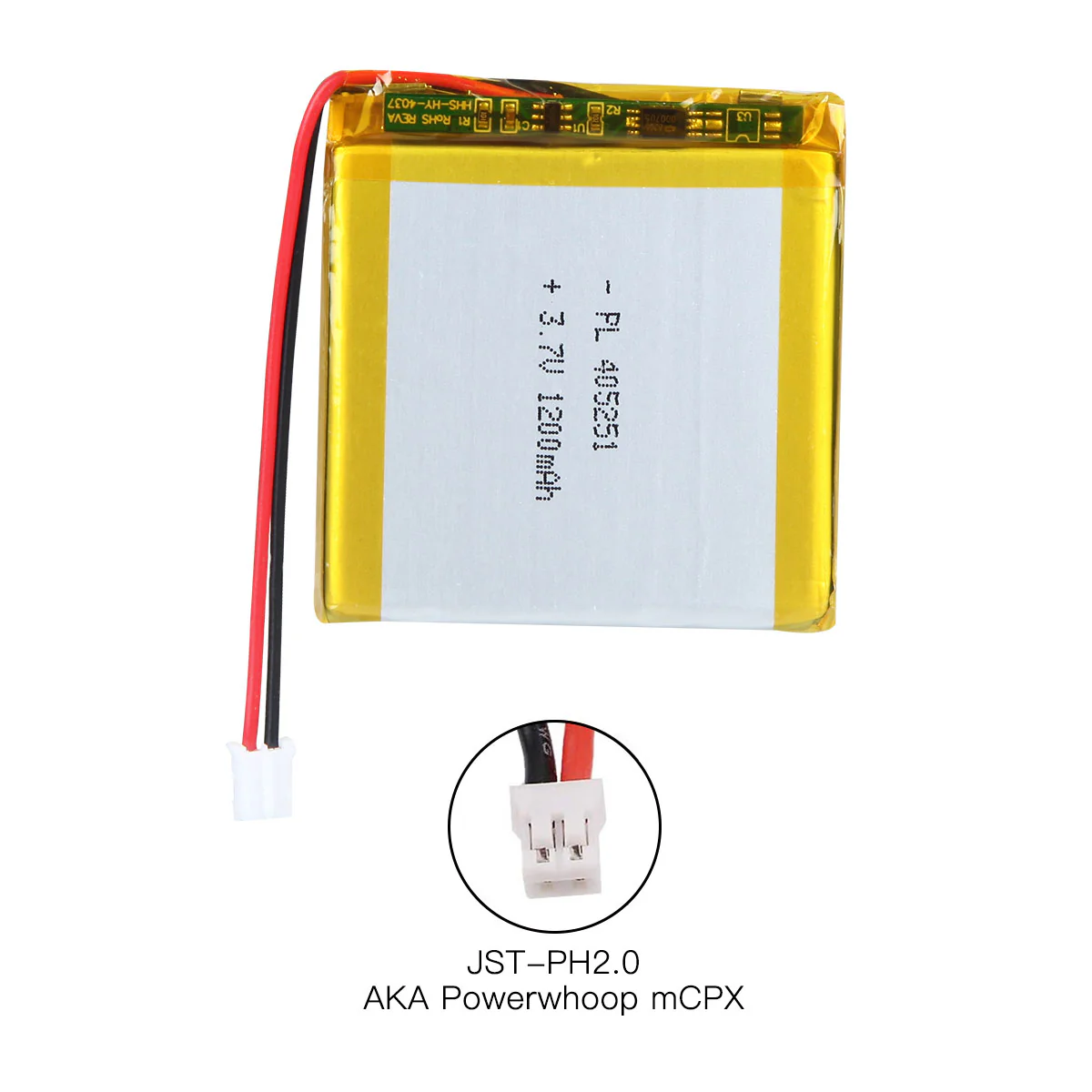 YDL 3.7V 1200mAh 405251 Rechargeable Lithium Polymer Battery Length 53mm - Image 6