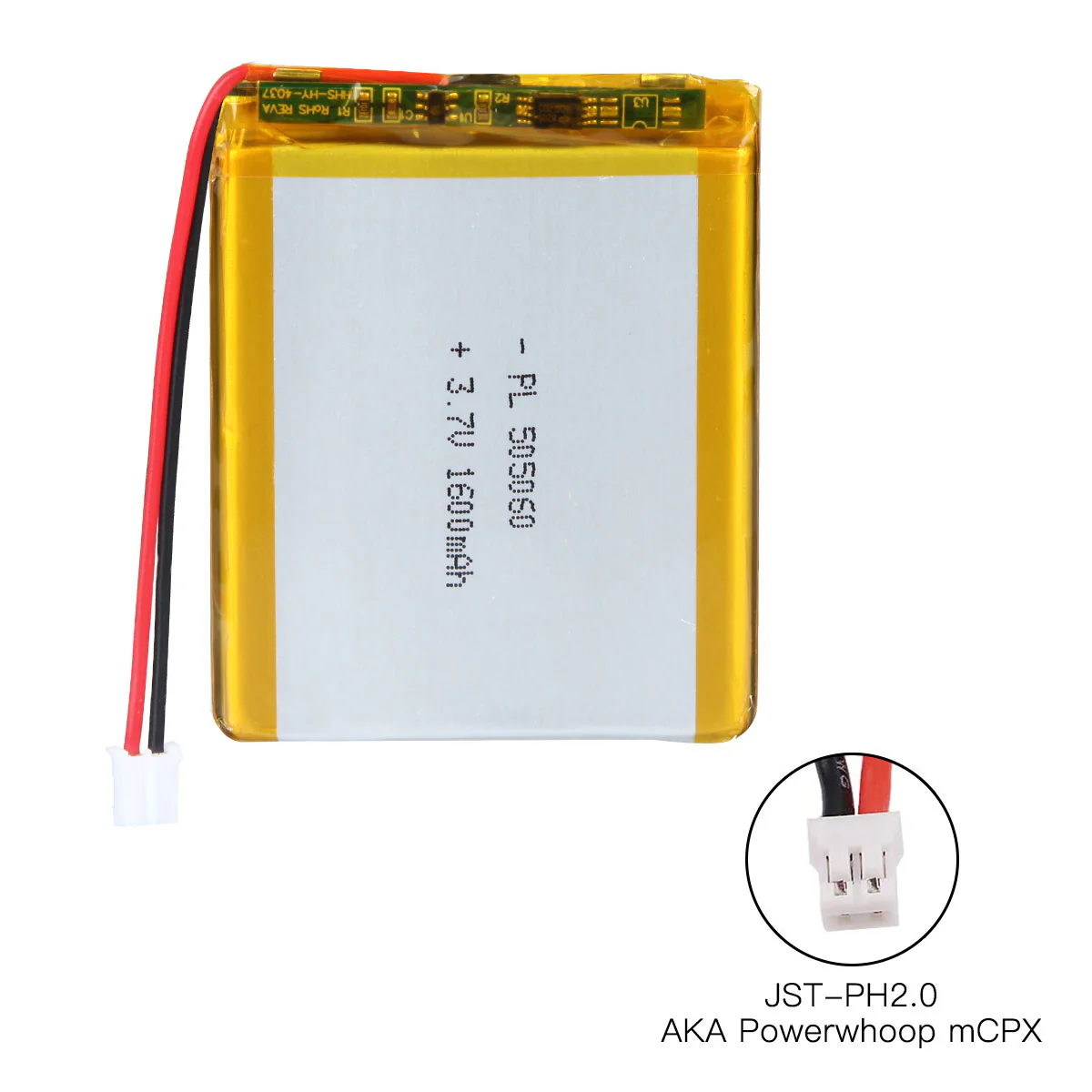 YDL 3.7V 1600mAh 505060 Rechargeable Lithium Polymer Battery Length 60mm - Image 5