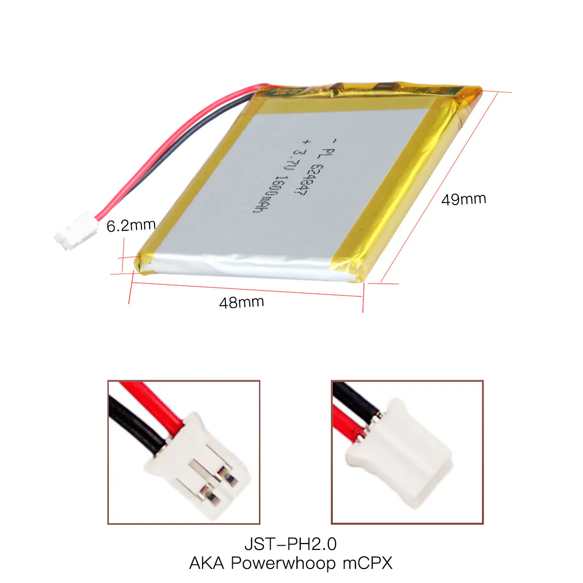 YDL 3.7V 1600mAh 624847 Rechargeable Lithium Polymer Battery - Image 5