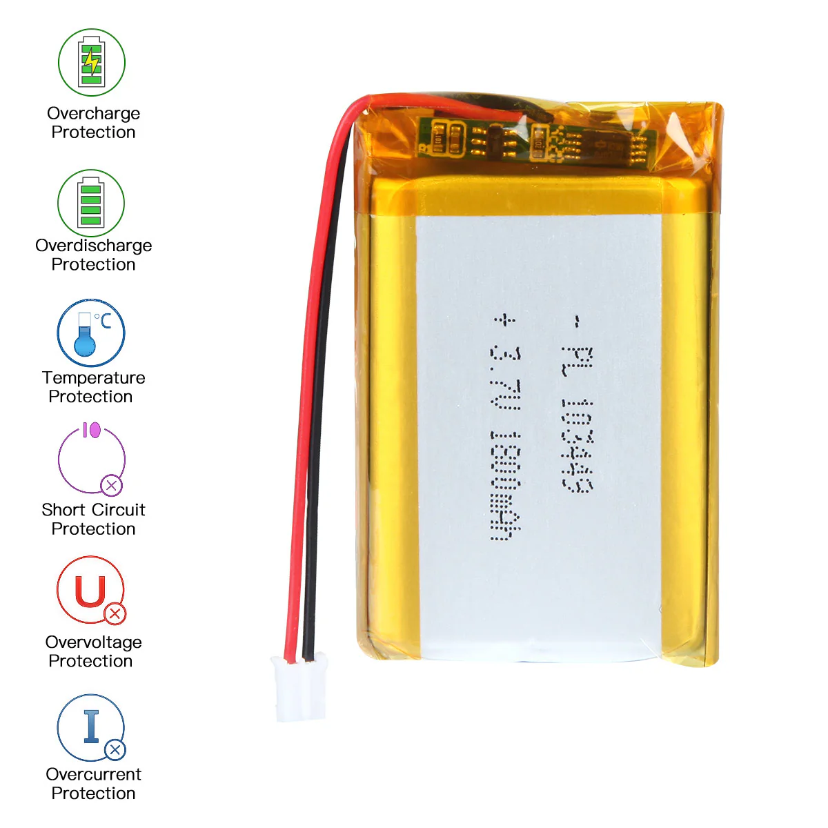 3.7V 1800mAh 103449 Rechargeable Lithium Polymer Battery - Image 6