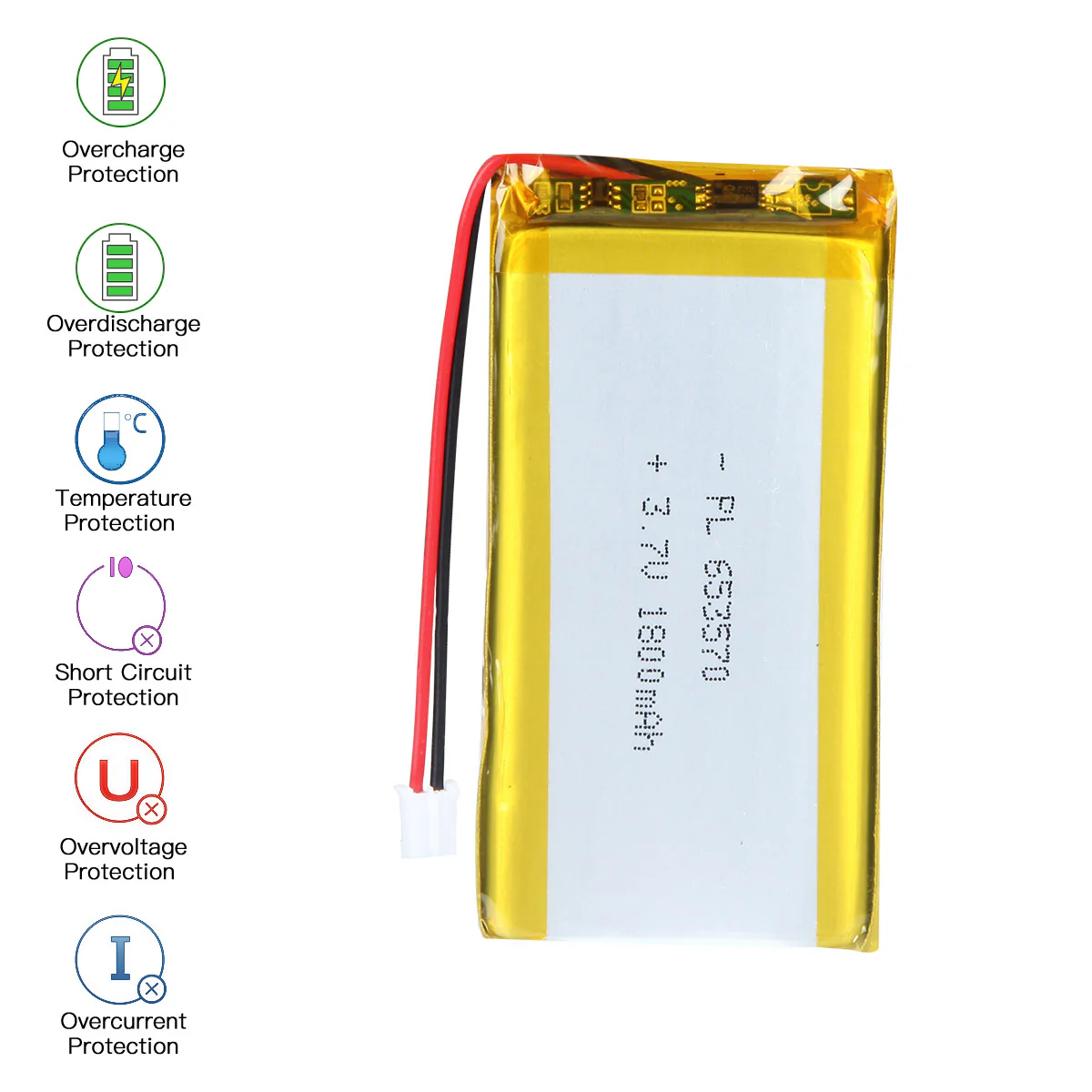 YDL 3.7V 1800mAh 653570 Rechargeable - Image 6