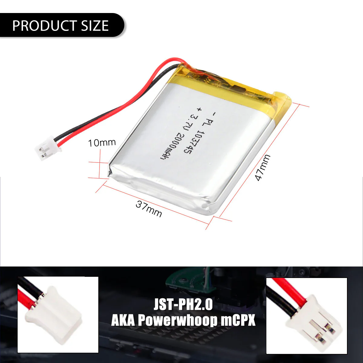 3.7V 2000mAh 103745 Rechargeable Lithium Polymer Battery - Image 5