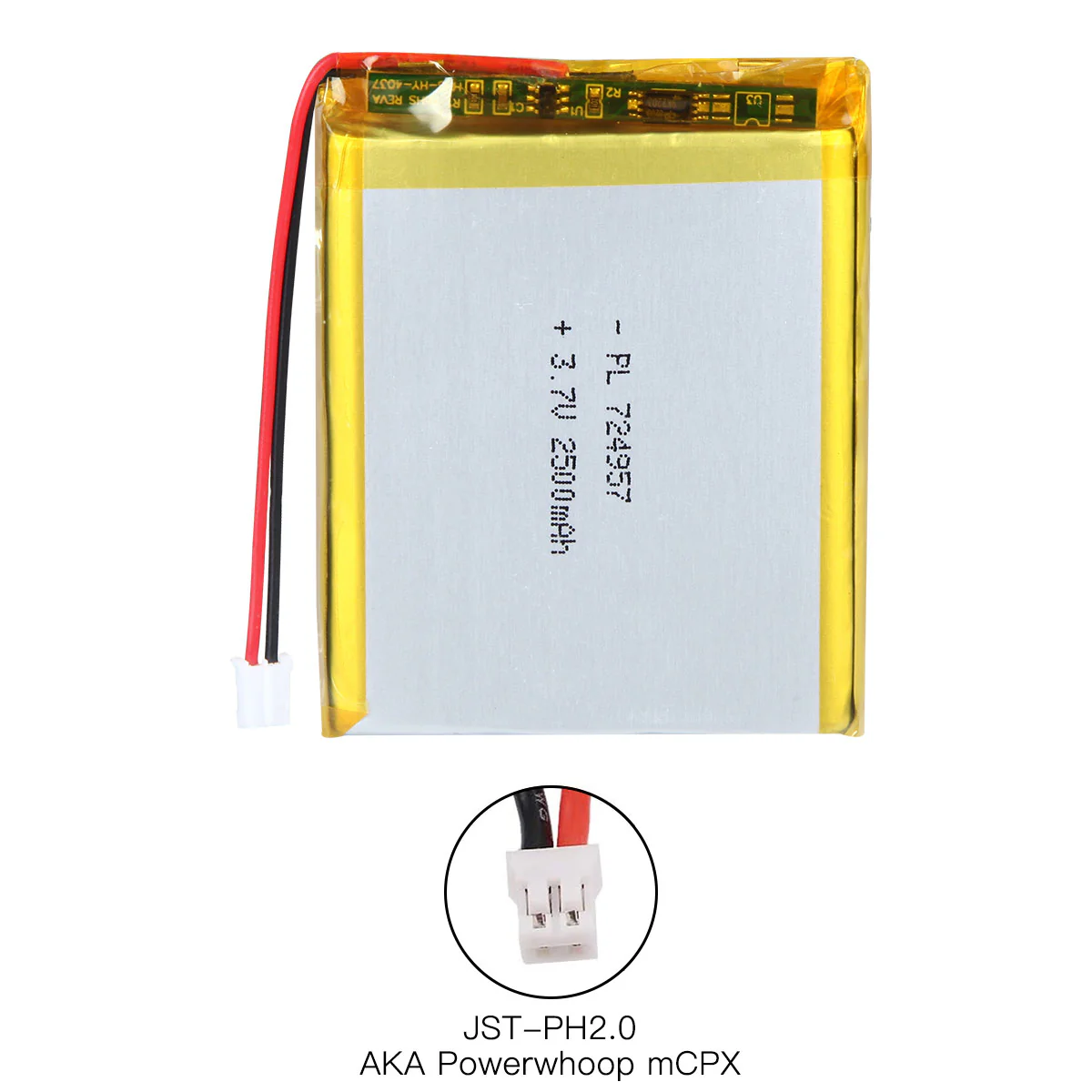 YDL 3.7V 2500mAh 724957 Rechargeable Lithium Polymer Battery Length 59mm - Image 6