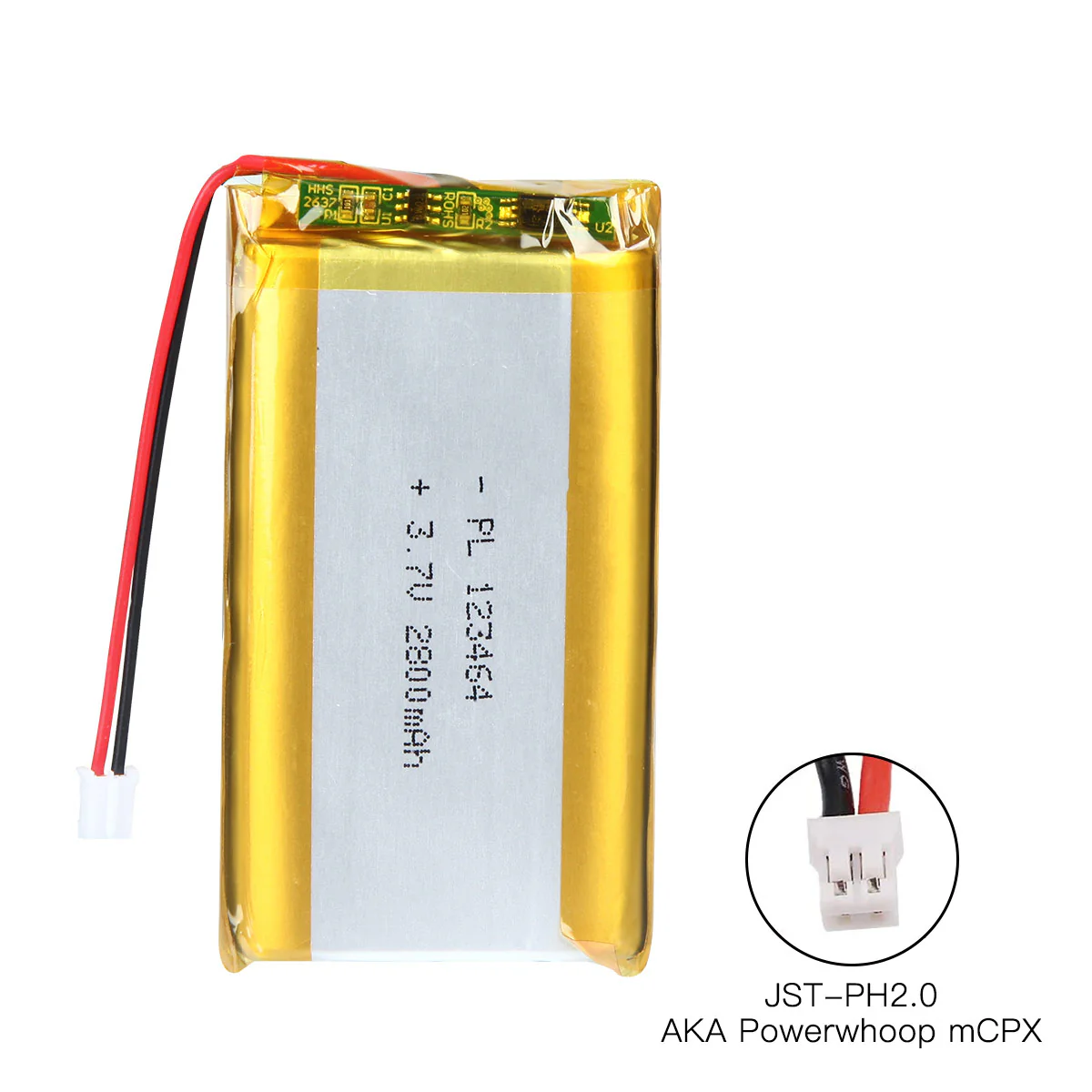 YDL 3.7V 2800mAh 123464 Rechargeable Lithium Polymer Battery Length 66mm - Image 4
