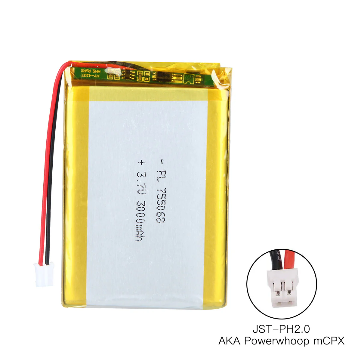 YDL 3.7V 3000mAh 755068 Rechargeable Lithium Polymer Battery - Image 4