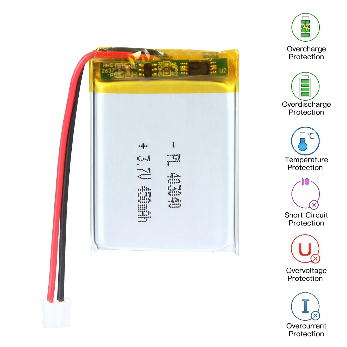 YDL 3.7V 450mAh 403040 Rechargeable Lithium Polymer Battery Length 42mm - Image 9