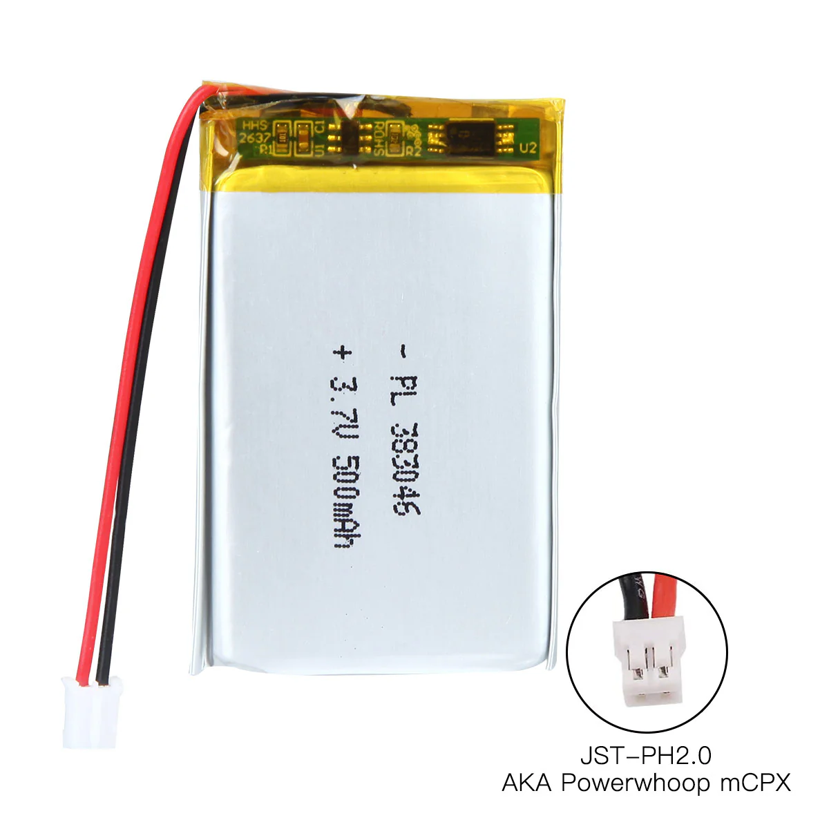 YDL 3.7V 500mAh 383046 Rechargeable Lithium Polymer Battery Length 48mm - Image 4