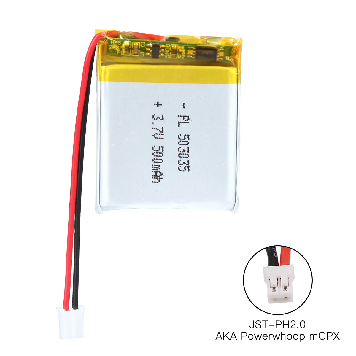 YDL 3.7V 500mAh 503035 Rechargeable Lithium Polymer Battery Length 37mm - Image 4
