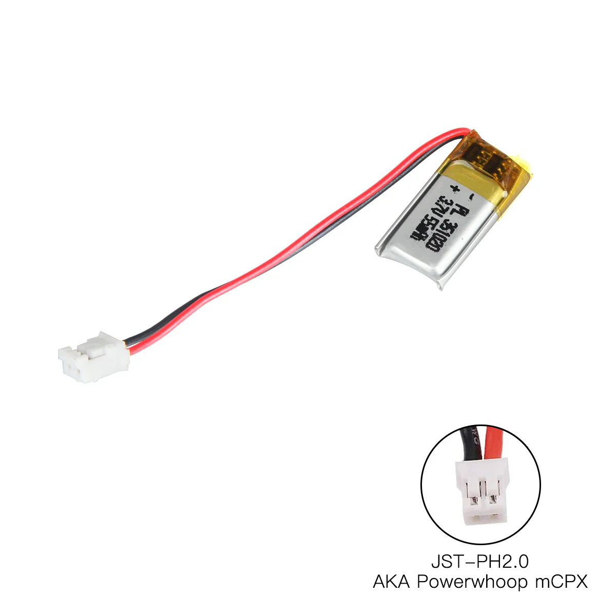 YDL 3.7V 55mAh 351020/351120 Rechargeable Lithium Polymer Battery Length 22mm - Image 4